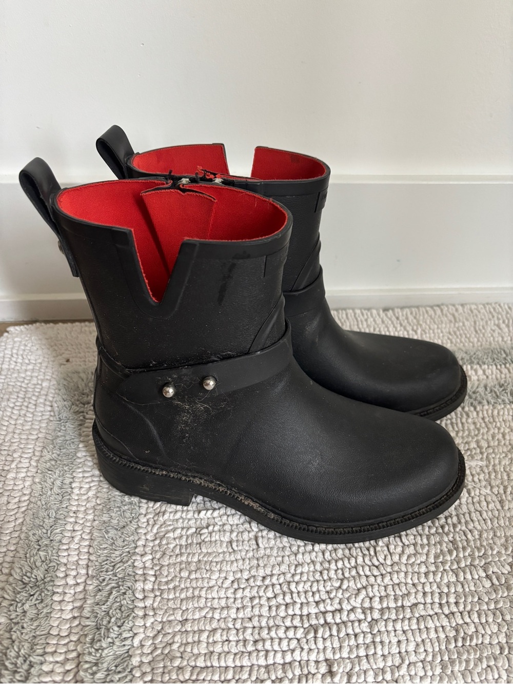 Rag and Bone moto rain boots size 36